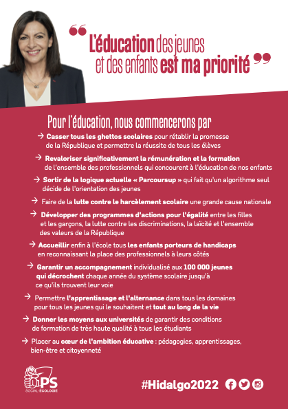 Tract Anne Hidalgo : La France à voix haute ! Verso