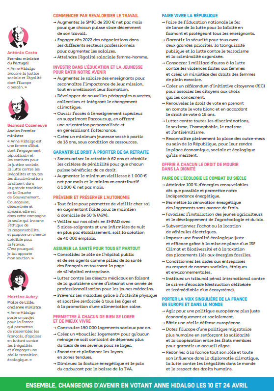 Profession de foi d'Anne Hidalgo Profession de foi d'Anne Hidalgo
