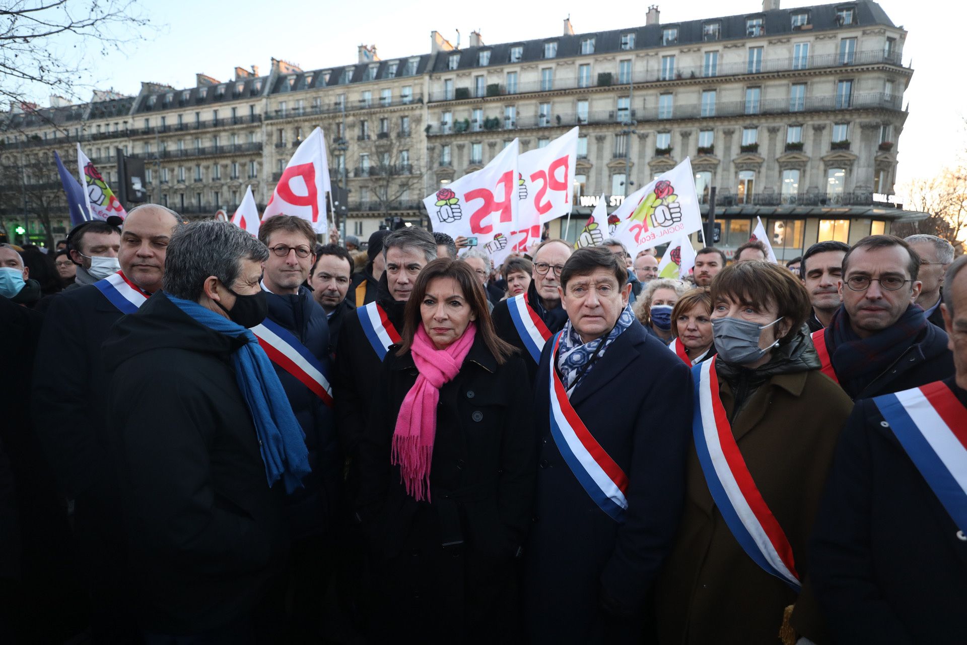 Anne Hidalgo au rassemblement à République pour l'Ukraine