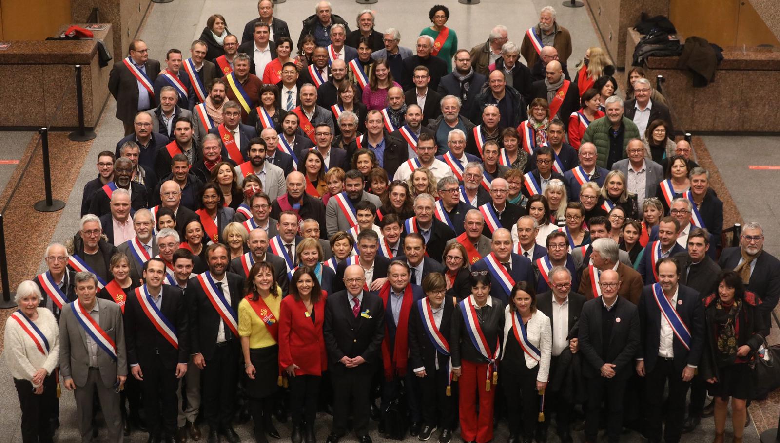 Les élus présents à Montpellier autour d'Anne Hidalgo